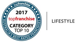 Badge for being a Top 10 Franchise for Lifestyle Awarded from topfranchse 2017
